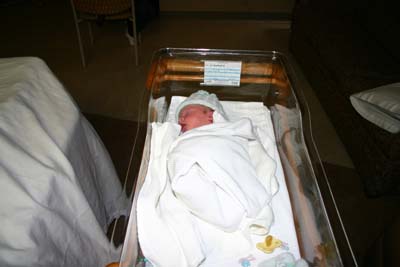 In his crib